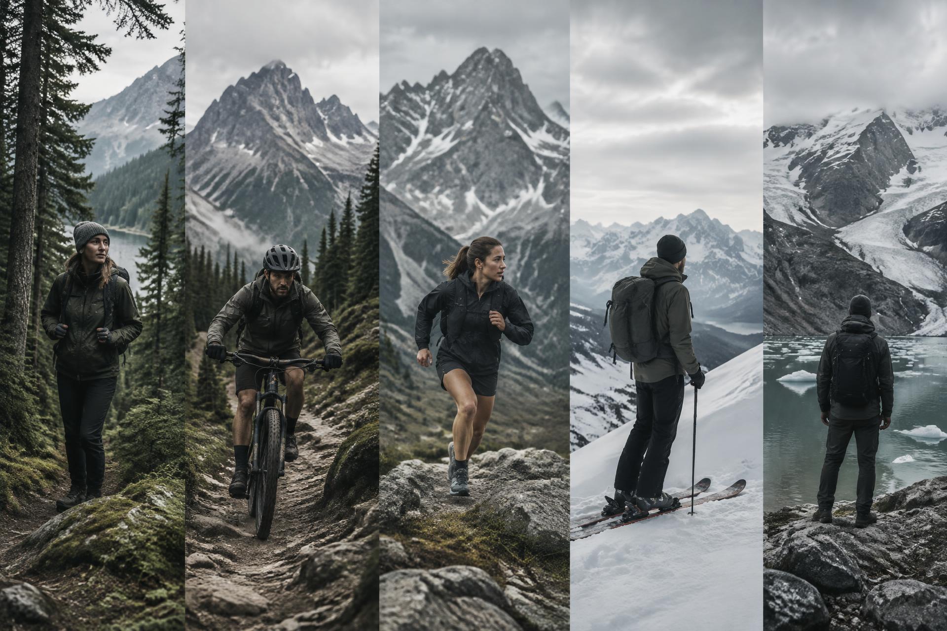 Hiking, riding, running, skiing and exploring in mountain landscapes